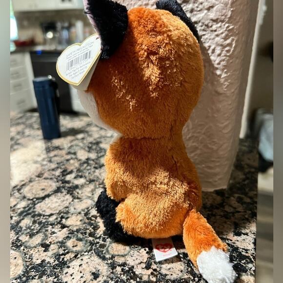 TY Beanie Boo Slick Fox Plush glitter eyes 10” 2015 Stuffed Animal - Picture 5 of 7